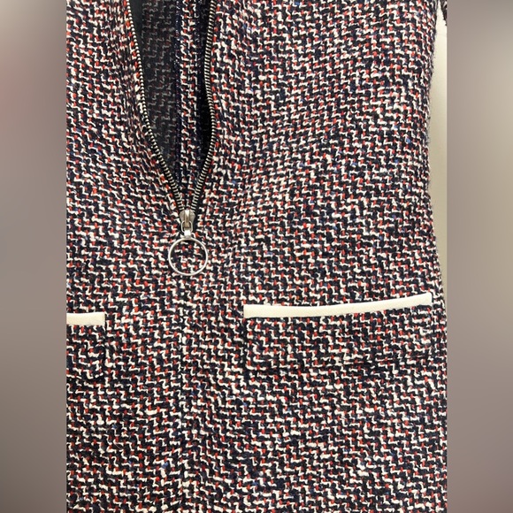 Maje Jacquard Robe Courte Trapez Mid-length Wool Dress size 1 - Picture 4 of 10